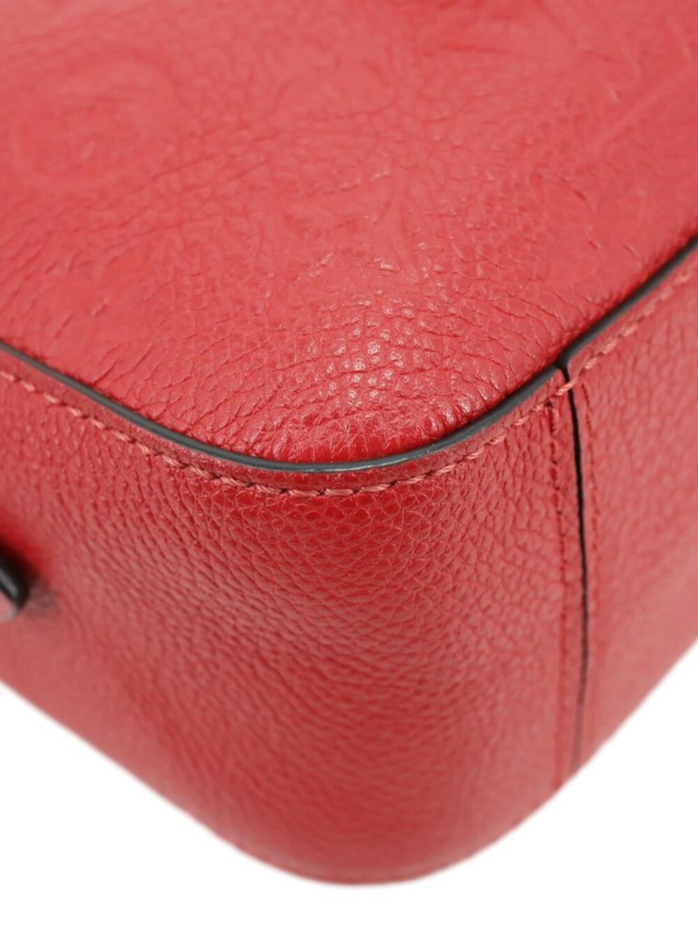 Louis Vuitton Saintonge Monogram Empreinte Leather Crossbody Bag Red - Picture 8 of 13